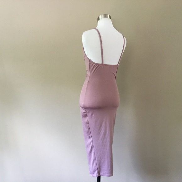 BooHoo Night  Small Dusty Pink Purple Slip Dress - Picture 7 of 9
